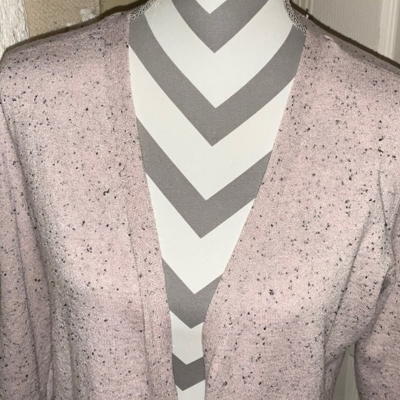 Pink Open Front Cardigan with Black Flecks by Verve Ami - Size Medium - Picture 3 of 10